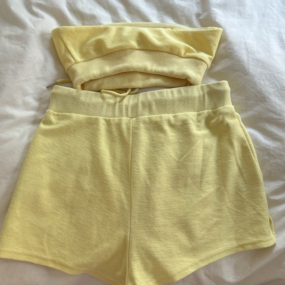 Tiger mist terry swim beach cover up set. Top is XXS and bottoms are S. - Picture 2 of 4